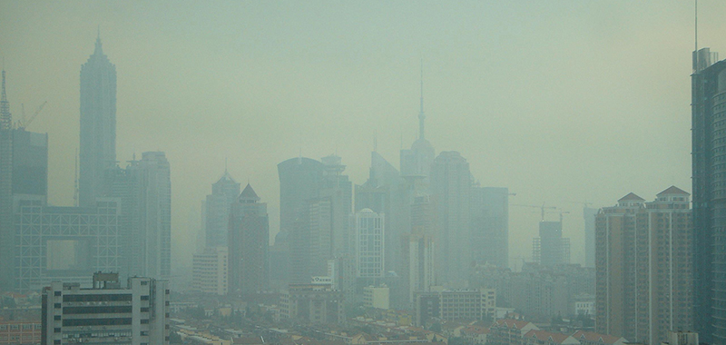 Smog über Shanghai