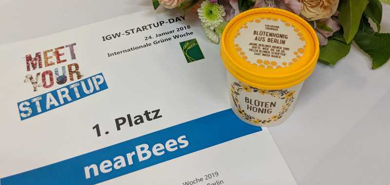 nearBees gewinnt den 1. Platz auf dem IGW Startup Day 2018