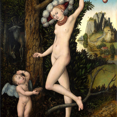 Gemälde Venus mit Amor als Honigdieb von Lucas Cranach dem Älteren