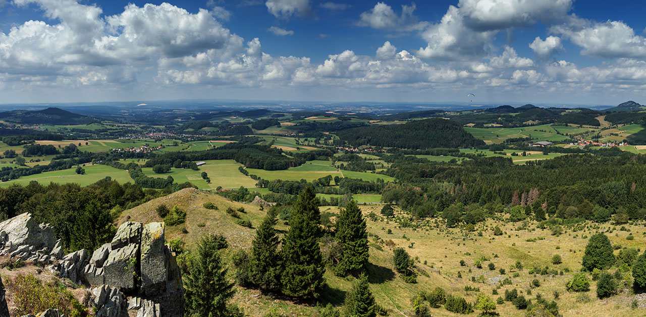 Panorama der Landschaft in Hessen