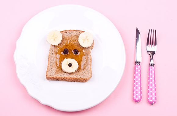 Honigtoast mit Banane für Kinder