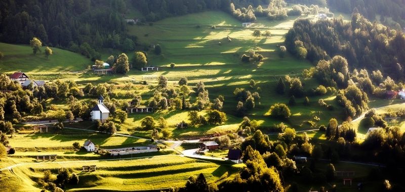 Unberührte Landschaft in Slowenien 