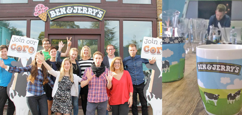 Gewinner des Join Our Core Wettbewerbs von Ben&Jerrys zu Besuch in London