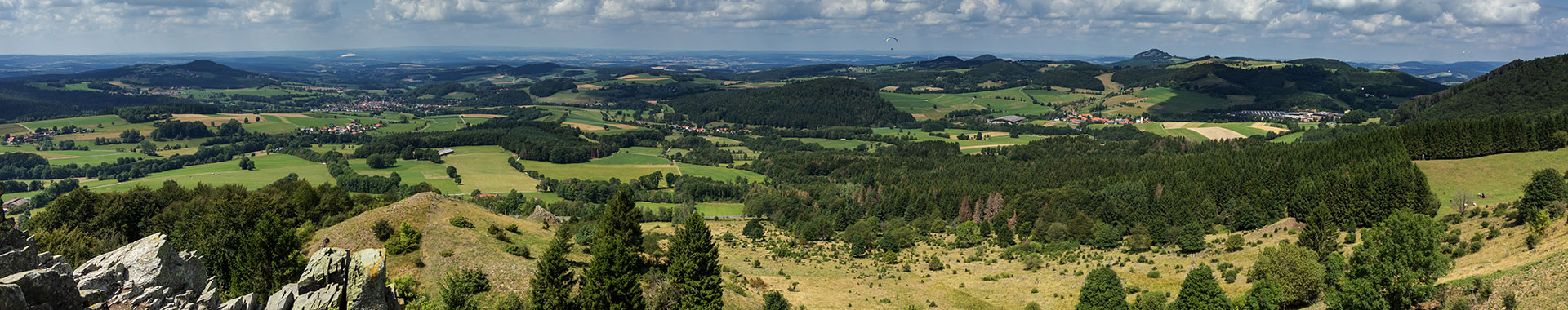 Panorama der Landschaft in Hessen