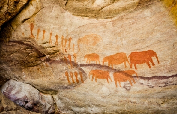 Höhlenmalerei Bienenjagd