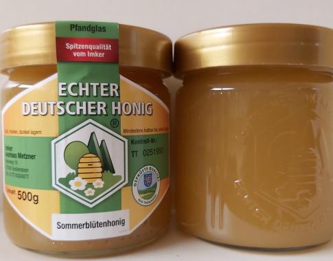 Sommerblütenhonig im 500g DIB Glas 