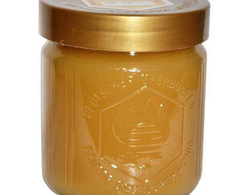 DIB Honigglas 500g mit Sommertrachthonig von hinten.