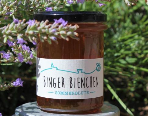 Honigglas Sommerhonig flüssig, dunkler Honig