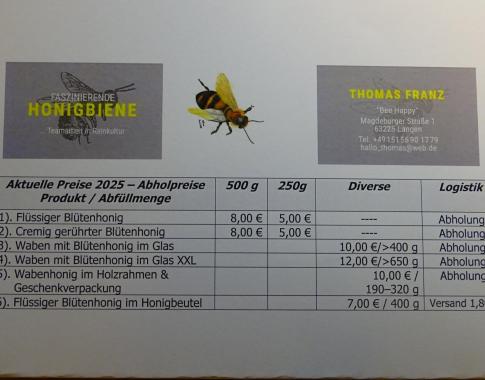 Sortiment - Honigvarianten