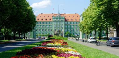 Allee mit Blumen